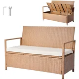 Vevor Gartenbank 121 x 59 x 81,5 cm Beige