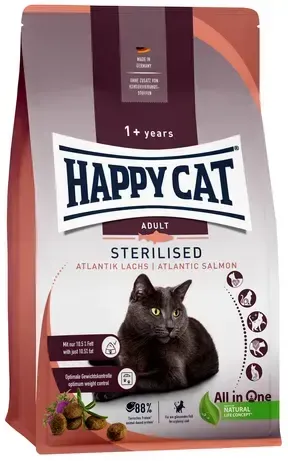 Happy Cat Katzentrockenfutter Sterilised Adult Atlantik Lachs