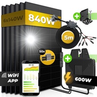 Solaranlage 840W Balkonkraftwerk Beny Wechselrichter 600W Wifi Steckerfertig