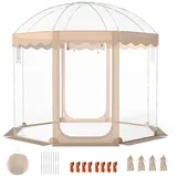 COSTWAY Wurfzelt, Personen: 10, Blasenzelt für Garten, Camping Pop up Zelt weiß