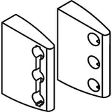 Hansgrohe Relinghalter Pharo für Duschpaneel 25954320 Eckversion alpinweiss