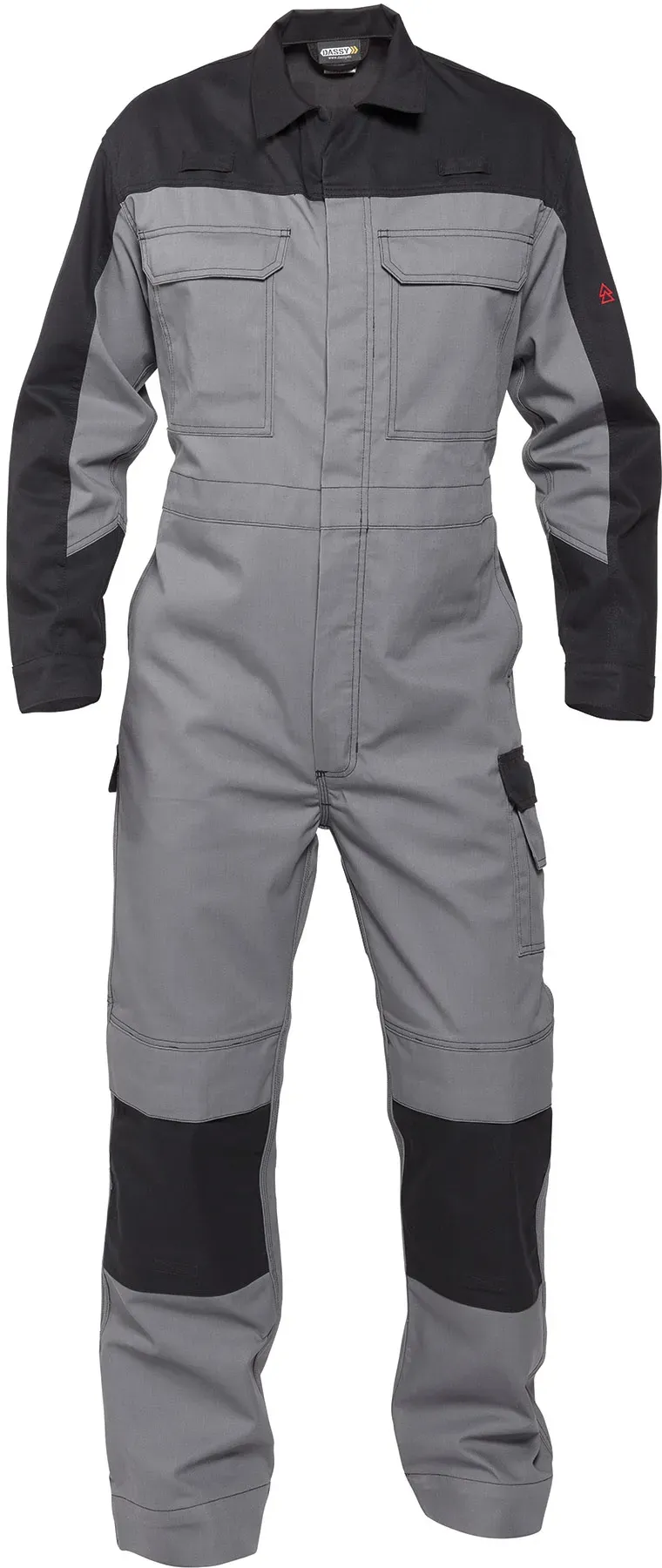 DASSY® Niort Zweifarbiger multinorm Overall mit Kniepolstertaschen - grafitgrau/schwarz - L