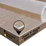 NURPELLE Tischdecke Transparent und wasserfest Tischfolie Transparent Nach Maß Durchsichtige Tischdecke abwaschbar 2mm Plastiktischdecke und Tischschutz Width x Length 100x80 cm
