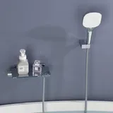 PHASAT Badewanne Armatur Wandmontage Wasserfall für Badezimmer Bad Wasserhahn für Badezimmer Bad mit 3 Modi Handbrause PTBC10E
