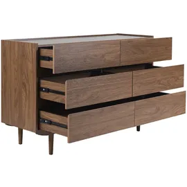 miliboo Kommode mit 6 Schubladen 120 cm Braun