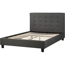 Beliani Bett mit Lattenrost Stoff La Rochelle 140 x 200 cm