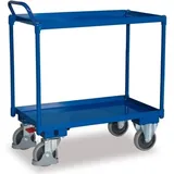 VARIOfit Tischwagen mit 2 Ladeflächen 845 x 495 mm Schiebegriff nach oben gerichtet