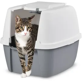Iris Ohyama Katzentoilette CLH-17J XXL Weiß/Grau