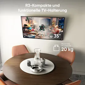 ONKRON TV-Wandhalterung R3-B, bis 20 kg, dreh-, neig- & schwenkbar, 10-35 Zoll