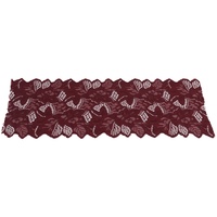 Entatial Stickspitze, Netzdesign Spitzenband 16,5 cm Breite 10 Yards für Vorhangdekoration für Geschenkdekoration für Tischdeckendekoration(Weinrot)