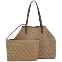 GUESS Vikky Ii Large 2 in 1 Tote latte logo /brown