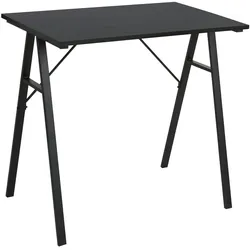 Rebecca Mobili Schreibtisch aus Holzfaser und Stahl, schwarz