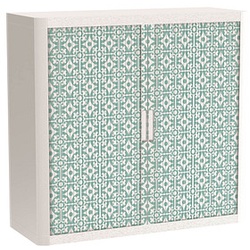 PAPERFLOW easyOffice Vintage Rollladenschrank 60836 2 Fachböden 110,0 x 41,5 x 104,0 cm