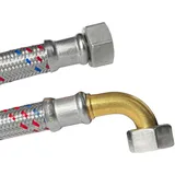 klasebo¬æ Panzerschlauch 3/4 Zoll, DVGW Edelstahlumflechtung Bogen 2000mm