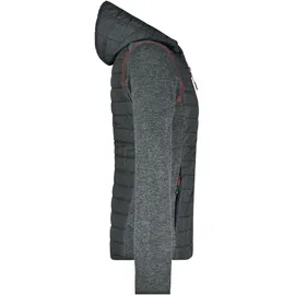 James & Nicholson JN771 Fleecejacke Grey-Melange/Anthracite-Melange S