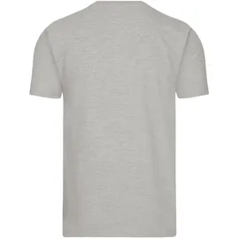 TRIGEMA T-Shirt "TRIGEMA V-Shirt DELUXE Baumwolle", Herren, Gr. S, grau (grau, melange), Single Jersey, 100% Baumwolle, Basic, lang, V-Ausschnitt, Shirts T-Shirt