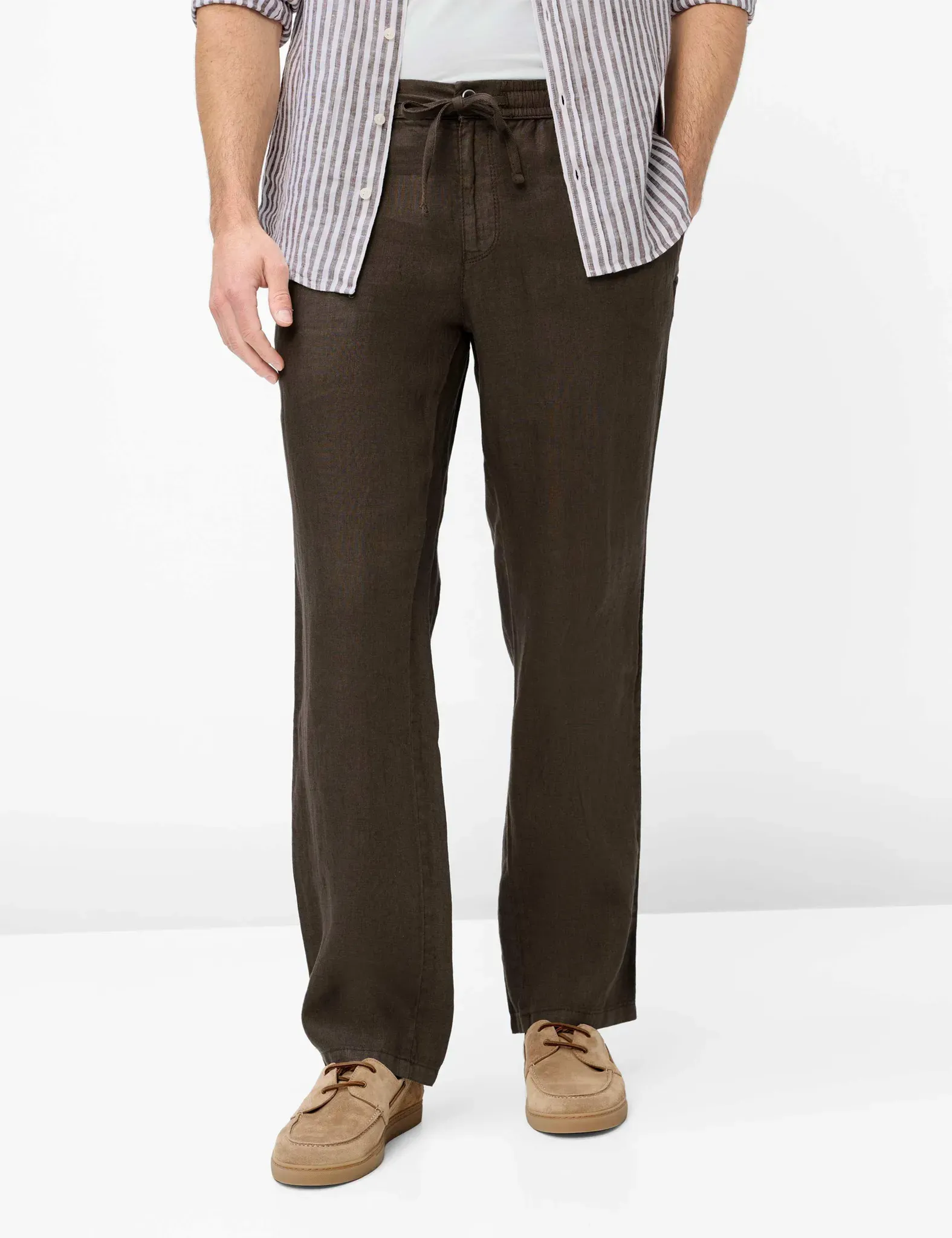 Brax Herren Flatfronthose Style ELIAS CHOCOLATE, dunkelbraun, Gr. 38/34