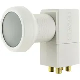 Schwaiger Quattro LNB digital hellgrau, 4 Teilnehmer