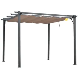 Outsunny Pergola Aluminium, Polyester
