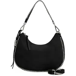 FredsBruder All About Beads Schultertasche Leder 30.5 cm  schwarz