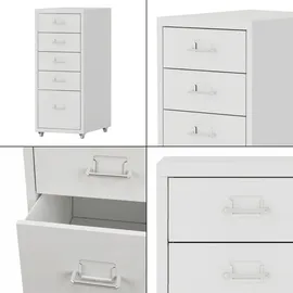[en.casa] Kökar Schubladenschrank 69 x 28 x 41 cm Weiß