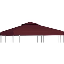 vidaXL Pavillon-Dachplane mit Kaminabzug 310 g/m2 3x3 m Weinrot