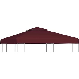 vidaXL Pavillon-Dachplane mit Kaminabzug 310 g/m2 3x3 m Weinrot