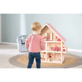 roba Puppenhaus 2-stöckig inkl. Dachstudio und Zubehör
