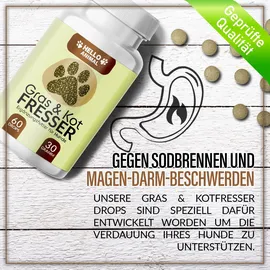 Hello Animal Gras + Kotfresser Leckerlis für Hunde 30 g