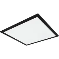 Trio Reality Leuchten, LED Deckenleuchte Alpha Schwarz Panel eckig