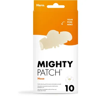 Hero Cosmetics Mighty Patch für die Nase, Hydrocolloid Pickel-Pflaster für die Nacht, absorbiert Unreinheiten in 6 bis 8 Stunden, 10 Pflaster