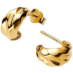Pandora 263873C00 Damen-Creolen Wellig Goldfarben