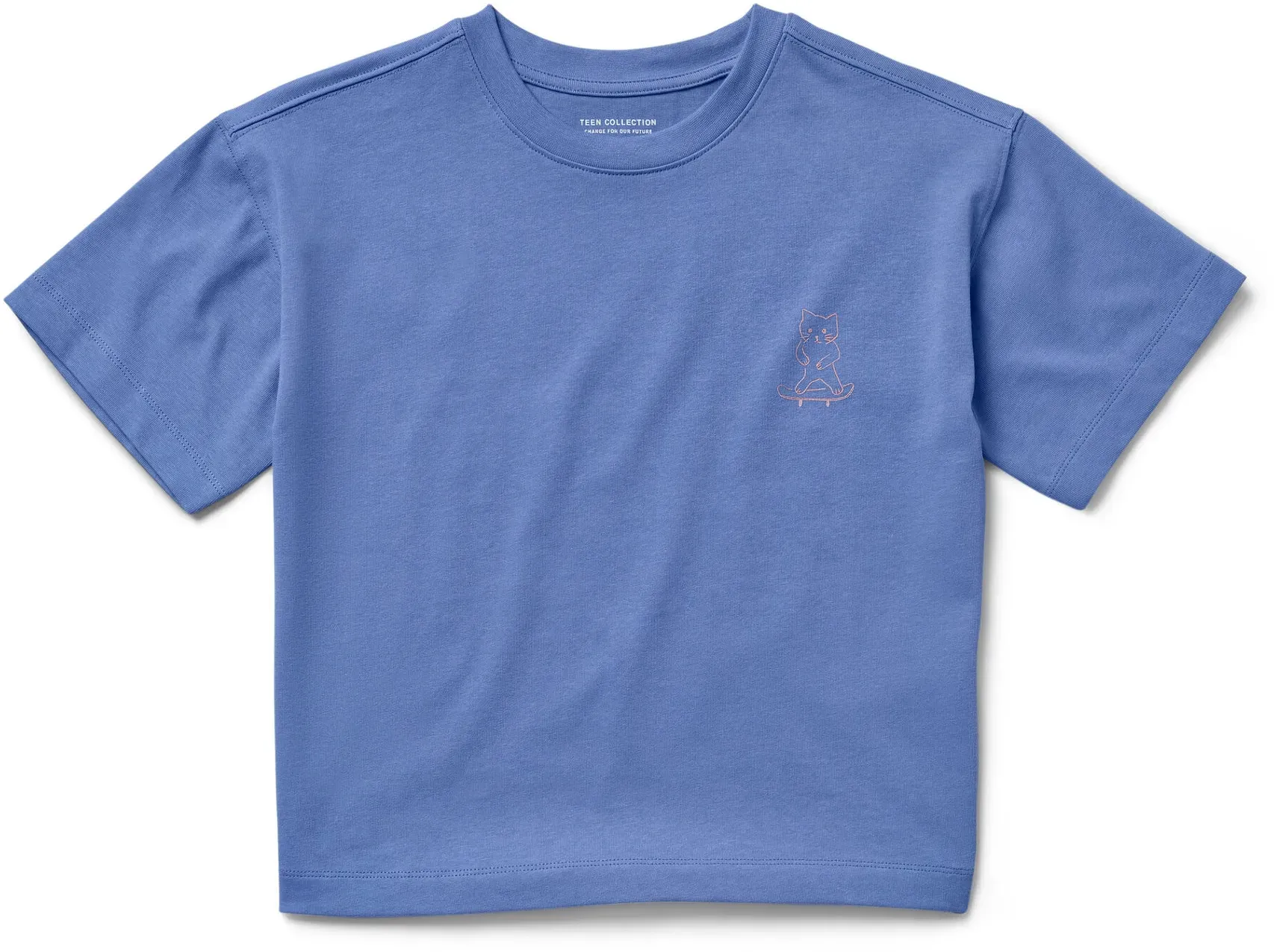 Tchibo - Heavy Kinder-T-Shirt mit überschnittenen Schultern - Mädchen - Gr. 122/128 - rosa