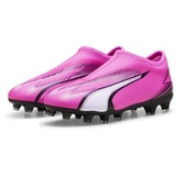 Puma Ultra Match Ll Fg/Ag Jr Soccer Shoes, Poison Pink-Puma White-Puma Black, 35.5 EU