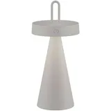 just light. LED-Akku-Tischleuchte Alwa Greige 28,9 cm x Ø 12,8