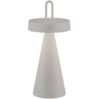 just light. LED-Akku-Tischleuchte Alwa Greige 28,9 cm x Ø 12,8