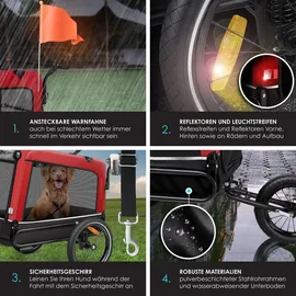 Kesser Boxer 3-in-1 Hundebuggy & Jogger rot