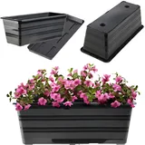 Kadax Blumenkasten 39,5 x 17 x 14 cm Anthrazit