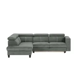 Ecksofa  Zante , grau , Maße (cm): B: 253 H: 95 T: 190.0
