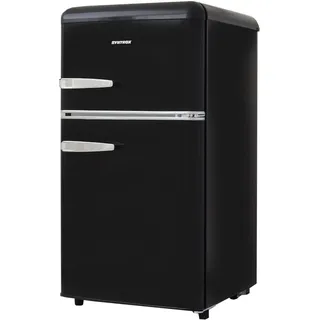 Syntrox 81 l Retro Kühlschrank | Mini Kühlschrank Kirkenta | Hotelkühlschrank, 24 Liter Gefrierfach, 62 Watt, leicht zu reinigen, Getränkekühlschrank