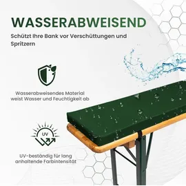 TexDeko Bierbankauflage 220 x 25 x 4 cm grün 1 St.