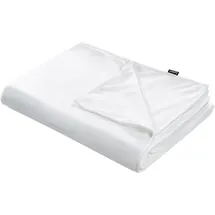 Beliani Bezug für Gewichtsdecke RHEA in Weiß Minky-stoffbezug 120 x 180 cm Flauschig Einfarbig Modern Ersatzbezug Therapiedeckenbezug mit Schlaufen