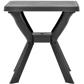 vidaXL Bistrotisch Anthrazit 70x70x72 cm Kunststoff