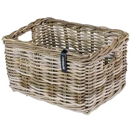Basil DAX L Rattan Fahrradkorb Grau