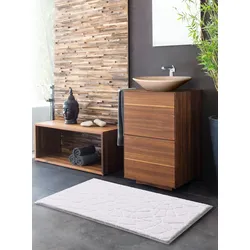 Badematte GRUND Gr. 4, beige (natur), rechteckig (65cm x 115cm),, Badematten