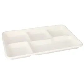 Papstar Menü-Tray 5-geteilt 2,4 cm x 21,6 cm x 31,7 cm 25 St. Weiß