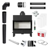 Einsatzkamin KRATKI FLOKI M PF 10kW KOMPLETTEINBAUSET Ø 200