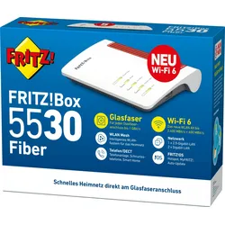 AVM FRITZ!Box 5530 Fiber WLAN Glasfaser Router 2.4 GHz, 5 GHz 20002960