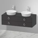 Duravit Waschtischunterschrank 2 Auszüge 130 x 40,8 x 55 cm Graphit Seidenmatt