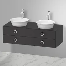 Duravit Waschtischunterschrank 2 Auszüge 130 x 40,8 x 55 cm Graphit Seidenmatt